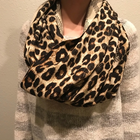 michael kors leopard scarf